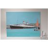 Image 2 : John M. Zupan (1941-1998) unsigned and unframed acrylic on canvas painting of the Conte Di Savoia. F