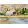 Image 1 : John M. Zupan (1941-1998) unsigned and unframed original watercolour painting of a modern barn. From