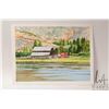 Image 2 : John M. Zupan (1941-1998) unsigned and unframed original watercolour painting of a modern barn. From