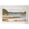 Image 2 : John M. Zupan (1941-1998) unsigned and unframed original watercolour landscape of a lake shore. From