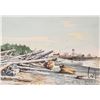 Image 1 : John M. Zupan (1941-1998) unsigned and unframed original watercolour landscape of a shoreline. From 