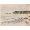 Image 1 : John M. Zupan (1941-1998) unsigned and unframed original watercolour landscape of a lake shore with 