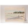 Image 2 : John M. Zupan (1941-1998) unsigned and unframed original watercolour landscape of a lake shore with 