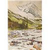 Image 1 : John M. Zupan (1941-1998) unsigned and unframed original watercolour mountainscape. From the estate 