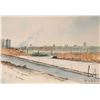 Image 1 : John M. Zupan (1941-1998) unsigned and unframed original watercolour of the high level bridge. From 