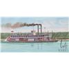 Image 1 : John M. Zupan (1941-1998) unsigned and unframed original watercolour of a paddle wheeler. From the e