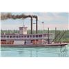 Image 3 : John M. Zupan (1941-1998) unsigned and unframed original watercolour of a paddle wheeler. From the e