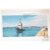 Image 2 : John M. Zupan (1941-1998) unsigned and unframed original watercolour of the tug boat Vega near a por