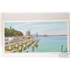 Image 2 : John M. Zupan (1941-1998) unsigned and unframed original watercolour of the seaside dock yard. From 