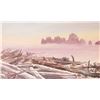 Image 1 : John M. Zupan (1941-1998) unsigned and unframed original watercolour of a misty lakeside. From the e
