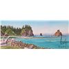 Image 1 : John M. Zupan (1941-1998) unsigned and unframed original watercolour of an ocean and shoreline. From