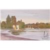 Image 1 : John M. Zupan (1941-1998) unsigned and unframed original watercolour of an unfinished lake scene. Fr