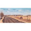 Image 1 : John M. Zupan (1941-1998) framed original watercolour painting of a wheat field, titled on verso "Ra