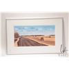 Image 2 : John M. Zupan (1941-1998) framed original watercolour painting of a wheat field, titled on verso "Ra