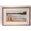 Image 2 : john M. Zupan (1941-1998) framed original watercolour painting of a lake and shoreline, 10" X 18 1/2