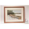Image 2 : John M. Zupan (1941-1998) framed original watercolour painting, labelled on verso "Winter Day at Taw
