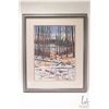 Image 2 : John M. Zupan (1941-1998) framed original watercolour painting, titled on verso "Winter Sunset", 14"