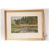 Image 2 : John M. Zupan (1941-1998) framed original watercolour painting of a marsh scene with trees. No signa