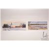Image 1 : John M. Zupan (1941-1998) two unframed original watercolour paintings including a lake shore, 4 1/2"