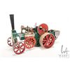Image 1 : Wilesco D 406 or D 405 Steam tractor, made in West Germany, includes attached coal cart, crank motio