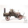 Image 1 : Hand built live steam model tractor farm machinist engine, 22" L X 10" H, includes wooden box