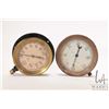 Image 1 : Two vintage pressure gauges, both marked "US GAUGE CO. NEW YORK", including 5 3/4" and 5 1/4" dials