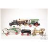 Image 1 : Selection of cast toys including Lesney's Modern Amusements, Case tractor, harvester and water tank 