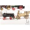 Image 2 : Selection of cast toys including Lesney's Modern Amusements, Case tractor, harvester and water tank 