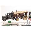 Image 4 : Selection of cast toys including Lesney's Modern Amusements, Case tractor, harvester and water tank 