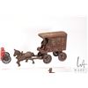 Image 2 : Four vintage cast metal toys including three horse drawn fire engines and one horse drawn US Mail