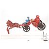 Image 3 : Four vintage cast metal toys including three horse drawn fire engines and one horse drawn US Mail