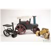 Image 1 : Three hand made steam style tractors including large 16" L X 12" H