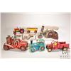 Image 1 : Selection of vintage tin toys including Kovap tractor and trailer with original box, battery operate