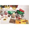 Image 2 : Large selection of miscellaneous toys including die-cast tractors, tin toys, games, vintage plastic 