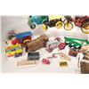 Image 3 : Large selection of miscellaneous toys including die-cast tractors, tin toys, games, vintage plastic 