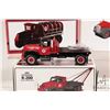 Image 2 : Four Texaco motif die-cast 1:34 scale trucks including flatbed and trailer with pipe, 1918 Mack tank
