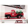 Image 3 : Four Texaco motif die-cast 1:34 scale trucks including flatbed and trailer with pipe, 1918 Mack tank