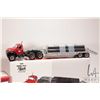 Image 5 : Four Texaco motif die-cast 1:34 scale trucks including flatbed and trailer with pipe, 1918 Mack tank
