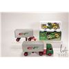 Image 1 : Ertl John Deere Dealership 1947 Studebaker Pick up truck with original box and a tin toy White Freig