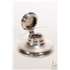 Image 3 : Antique sterling silver inkwell with British hallmarks, dated 1926 London, includes original glass l