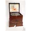 Image 1 : Antique Celesta music box with seventeen punched steel music discs, in fruit wood case with flip top
