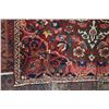 Image 2 : 100% handmade Iranian wool carpet "Bakhtyar" with center medallion, red background and overall flora