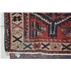 Image 2 : 100% handmade Iranian wool carpet "Bakhtyar" with overall geometric design, red background and highl