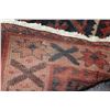 Image 3 : 100% handmade Iranian wool carpet "Bakhtyar" with overall geometric design, red background and highl