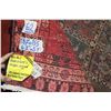 Image 3 : 100% handmade Iranian wool carpet "Sirjan" with center medallion, overall floral design and red back