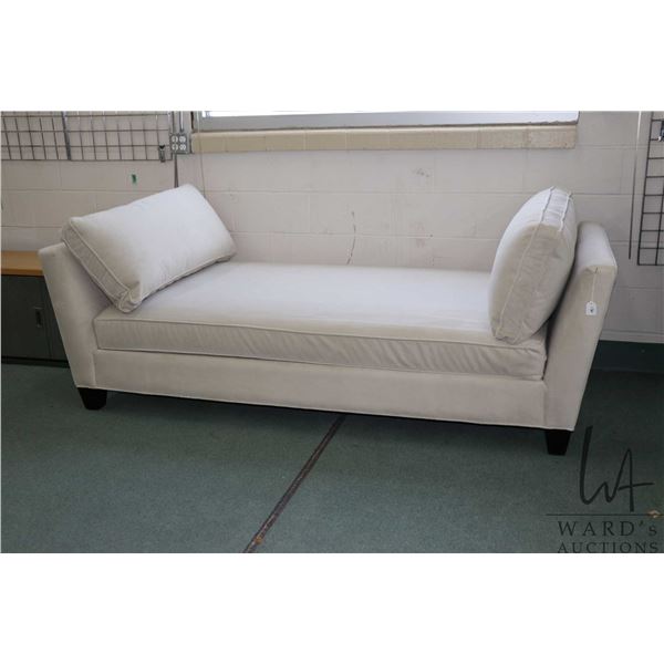 Large daybed/ sleeper with ivory plush upholstery 87" W X 38" D