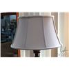 Image 3 : Mid 20th century, Regency style turned wooden floor lamp with brass capped claw feet, 62" H