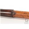 Image 10 : Antique 18th century Maca wood walking stick with silver top engraved "AM.MM 1794", bronze metal wra