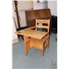 Image 1 : Child's vintage school desk/ chair combo