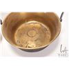 Image 3 : Large brass jelly pan with wrought iron handle and a brass spittoon